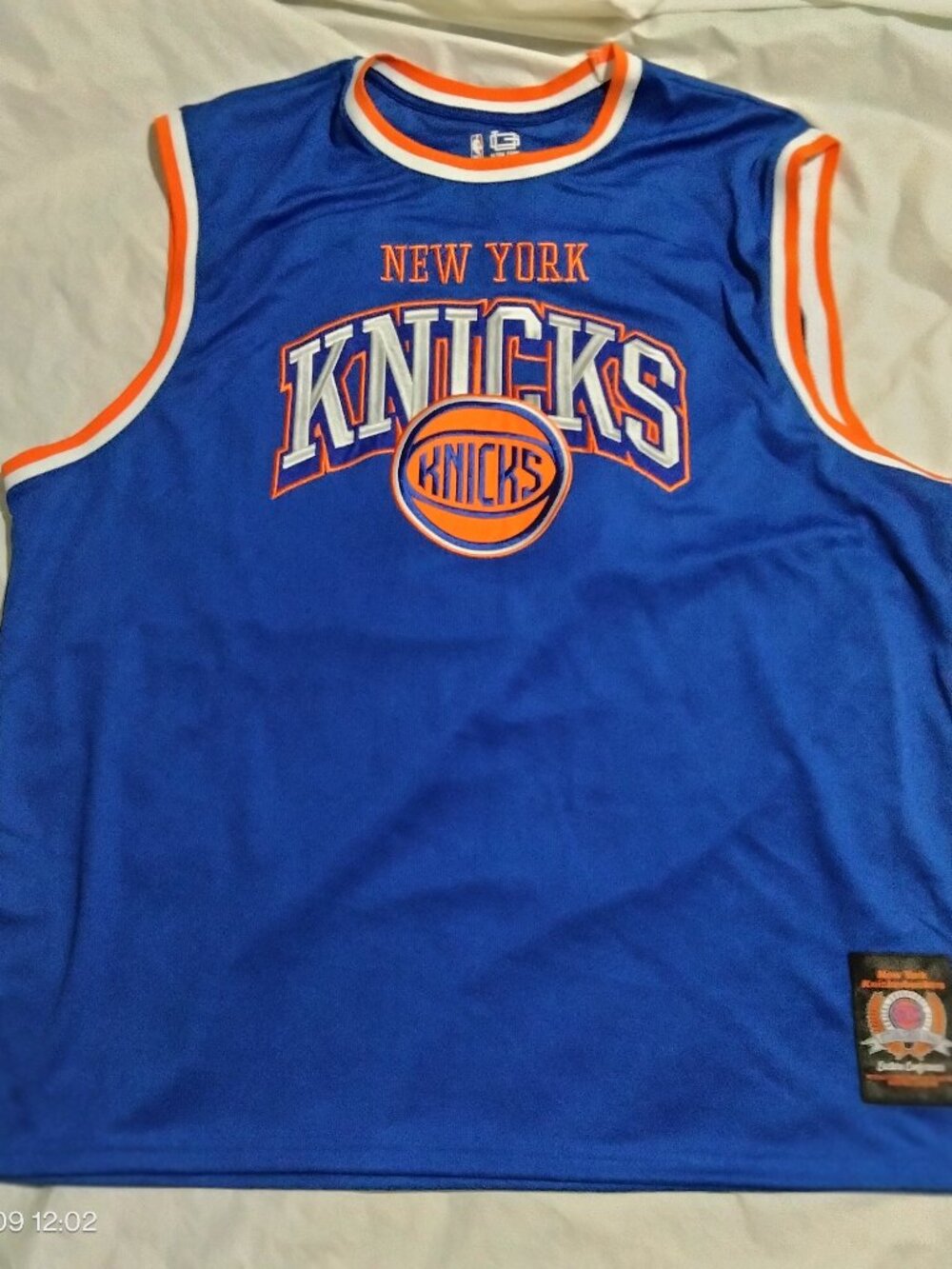 NY Knicks NBA Basketball Jersey Tank Top 2X Ultra Game Buck Up Blue Embroidered
